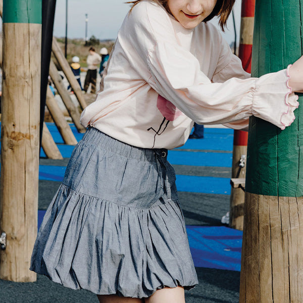 B.E PEACH PUFF SKIRT